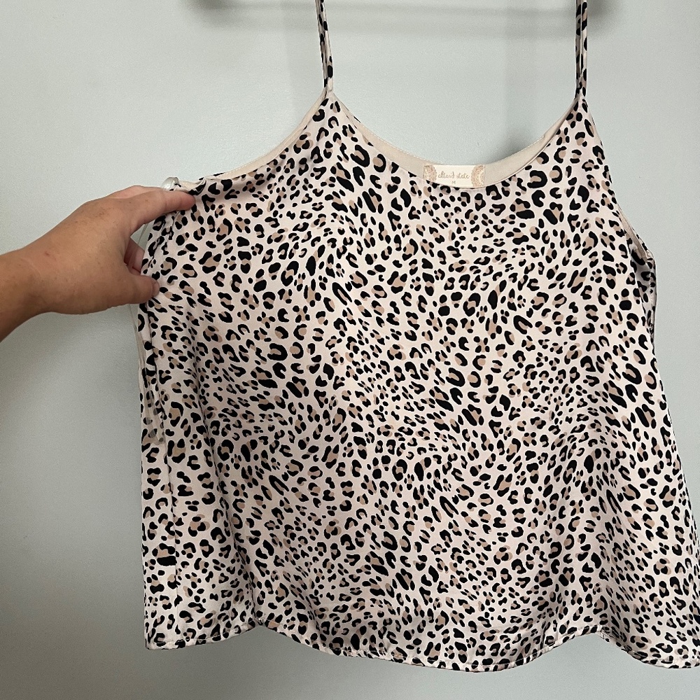Altar'd State Leopard Print Satin Cami Fully Lined *Like New*